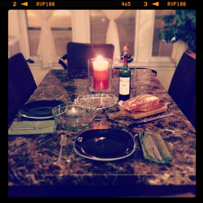 Prepping the dinner table