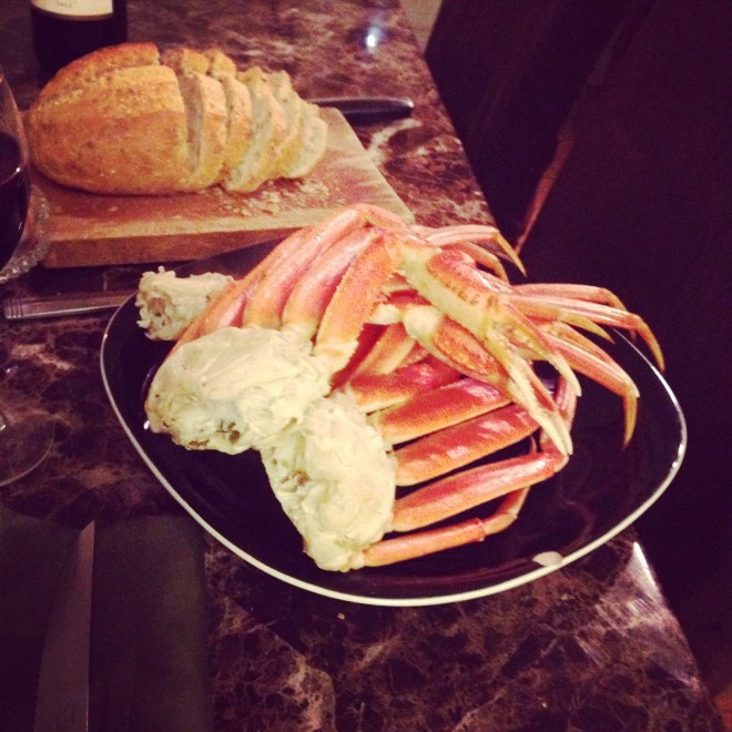 Crab + bread = winning